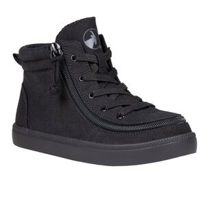 BILLY Footwear Kids' Black Harmon Sneakers. Zipper, Lace Up. Size 6. NWT!